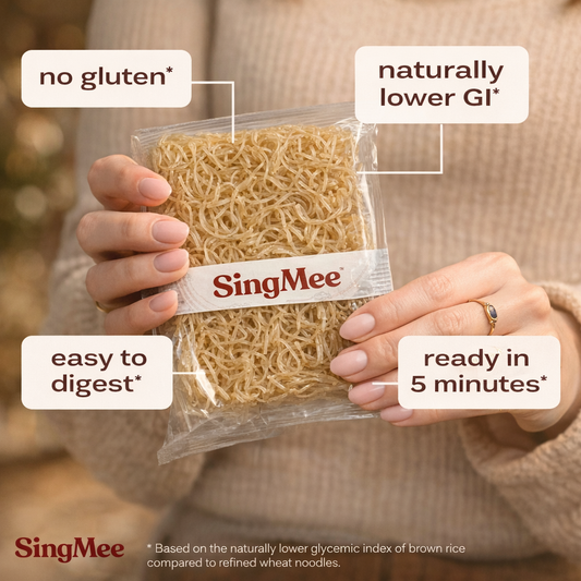 SingMee Brown Rice Ramen — 12 Pack Bundle (2 Boxes)